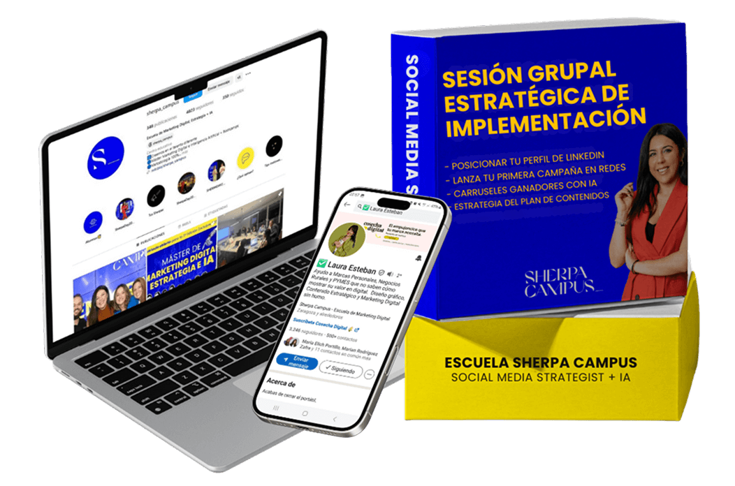 Imagen mockup posicionamiento profesional 