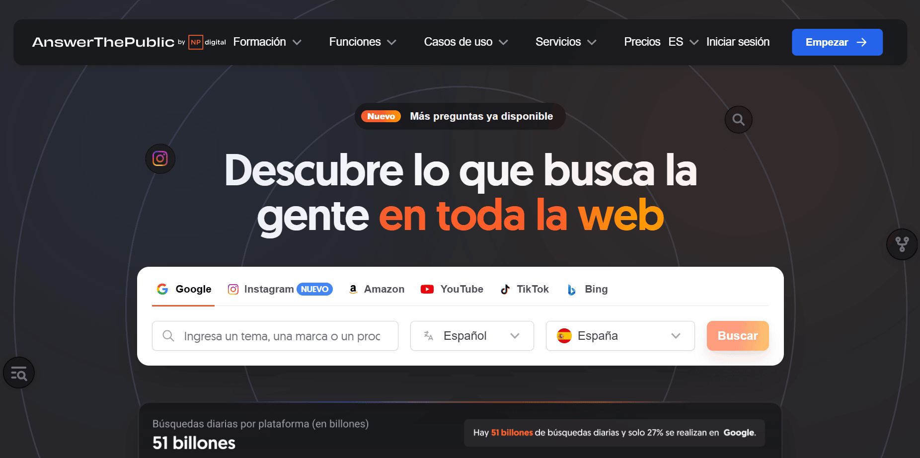 Herramientas SEO gratis - AnswerThePublic