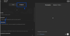 Imagen cómo crear un GPT personalizado