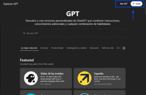 Imagen crear gpts personalizados