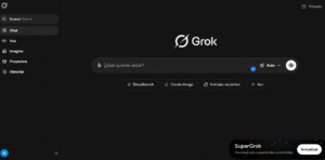 Imagen interfaz inteligencia artificial de Grok