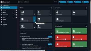 Imagen Interfaz Joomla