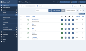 Imagen Joomla interfaz