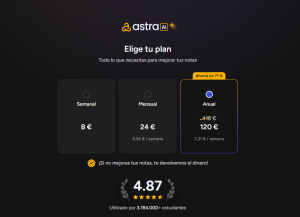 Imagen Precios Astra AI
